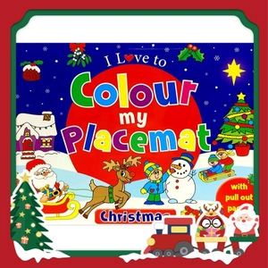 i love to colour my placemat - christmas (blue)