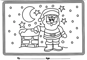 i love to colour my placemat - christmas (blue)