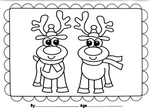 i love to colour my placemat - christmas (blue)