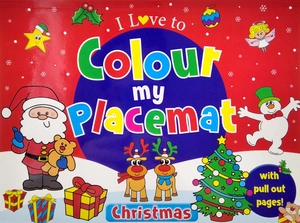 i love to colour my placemat - christmas (red)