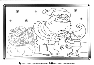 i love to colour my placemat - christmas (red)