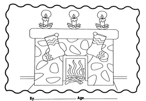 i love to colour my placemat - christmas (red)