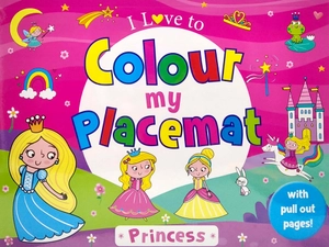 i love to colour my placemat: princess