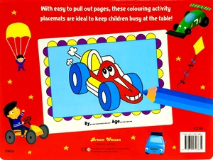 i love to colour my placemat: things that go