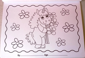 i love to colour my placemat: unicorns