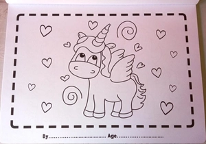 i love to colour my placemat: unicorns