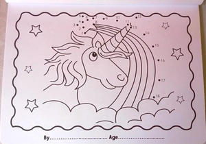i love to colour my placemat: unicorns