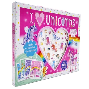 i love unicorns sticker activity case