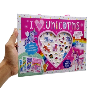i love unicorns sticker activity case
