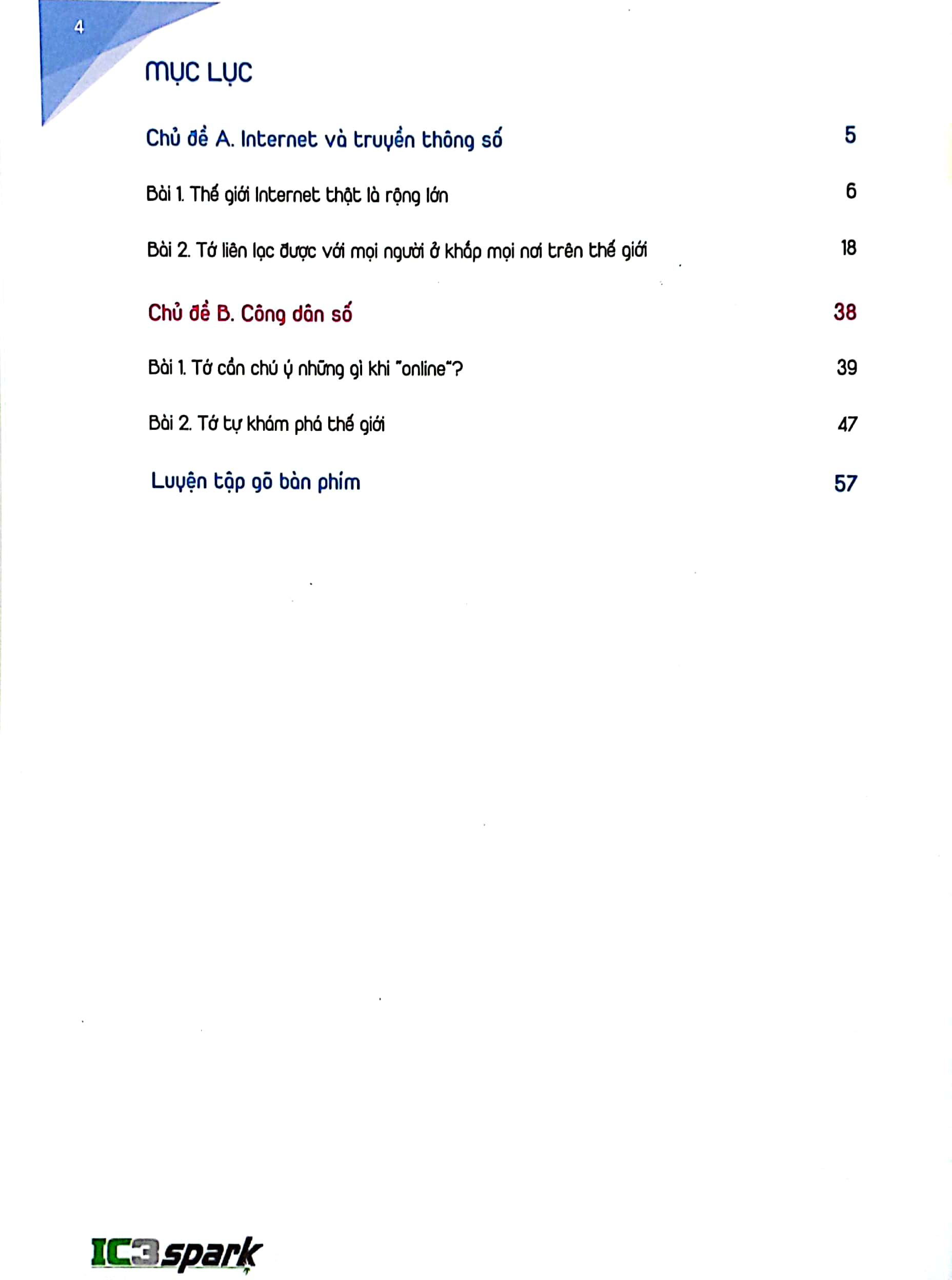 ic3 spark - cuộc sống trực tuyến (tái bản 2023)