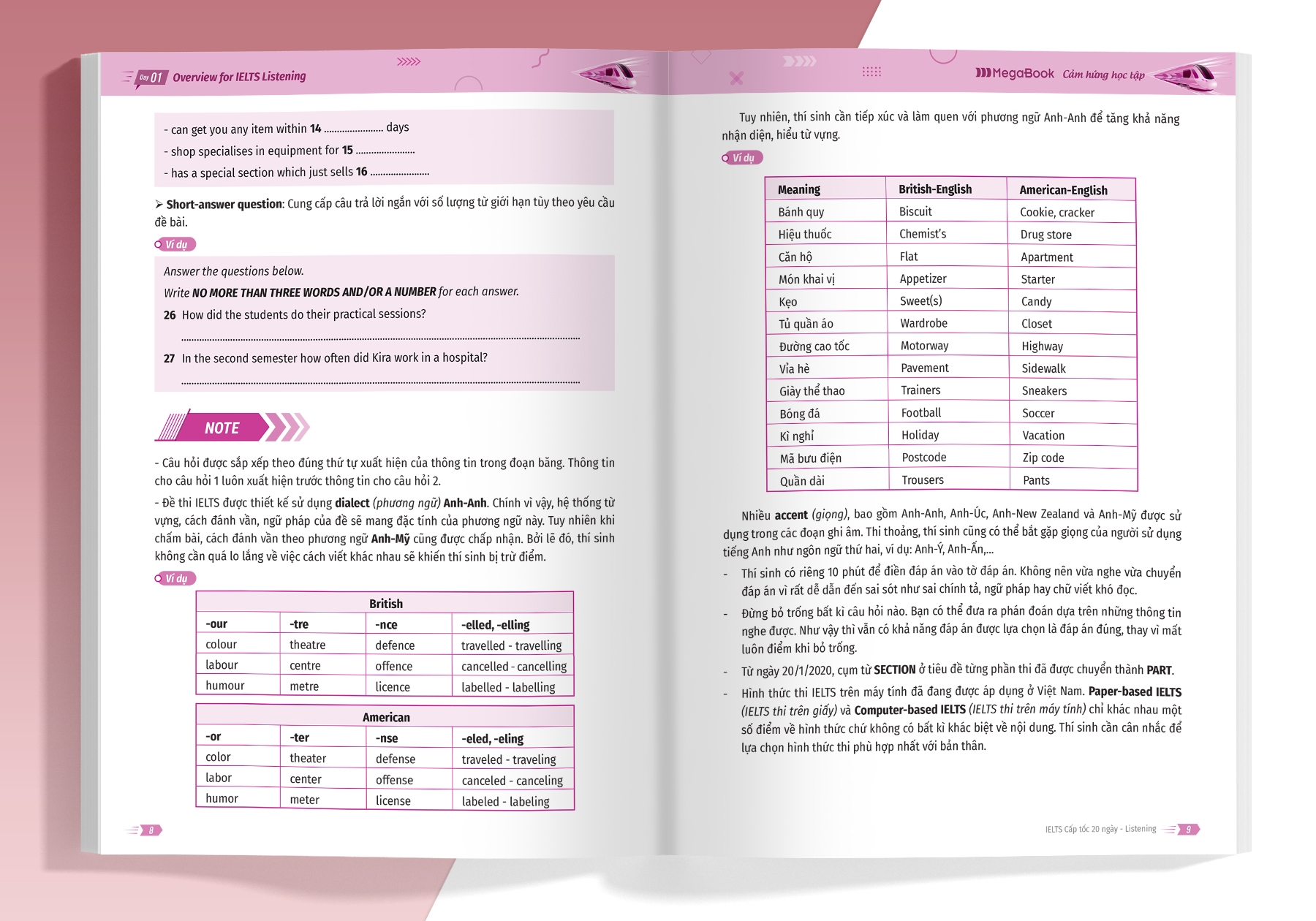ielts cấp tốc - 20 ngày listening - bộ sách ielts đầu tiên giúp bạn giảm 2/3 thời gian ôn thi