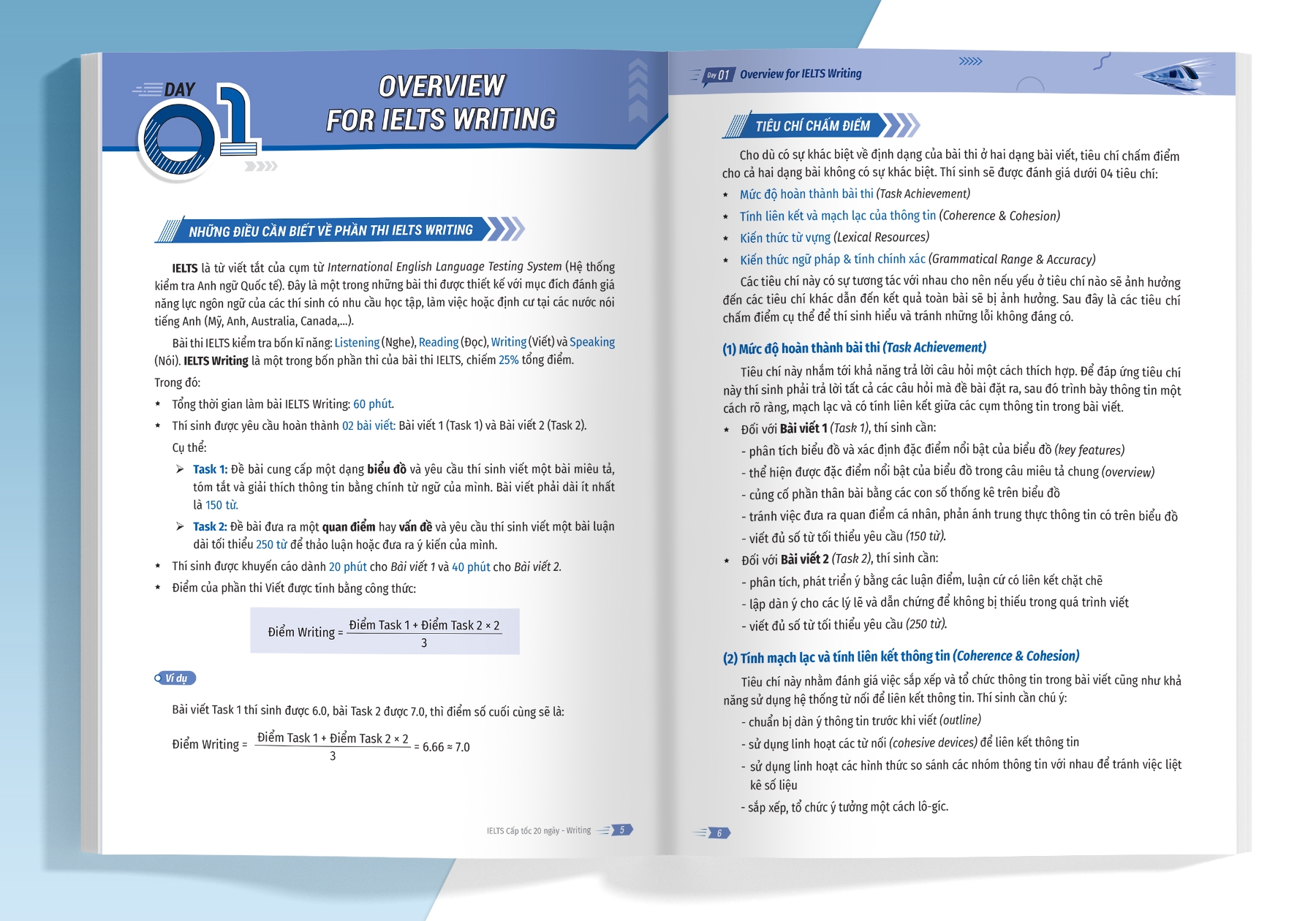 ielts cấp tốc - 20 ngày writing - bộ sách ielts đầu tiên giúp bạn giảm 2/3 thời gian ôn thi