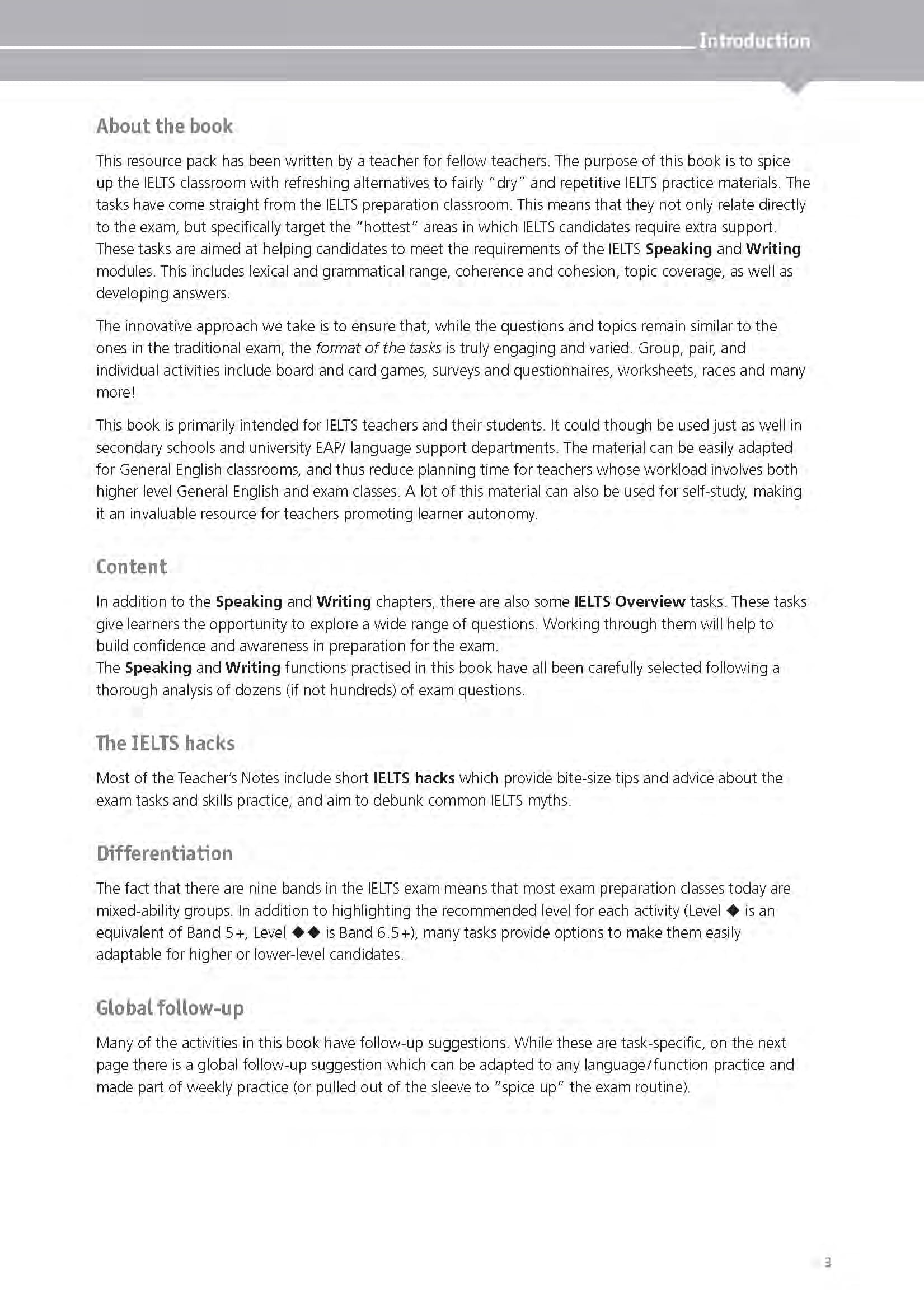 ielts games and activities - speaking and writing