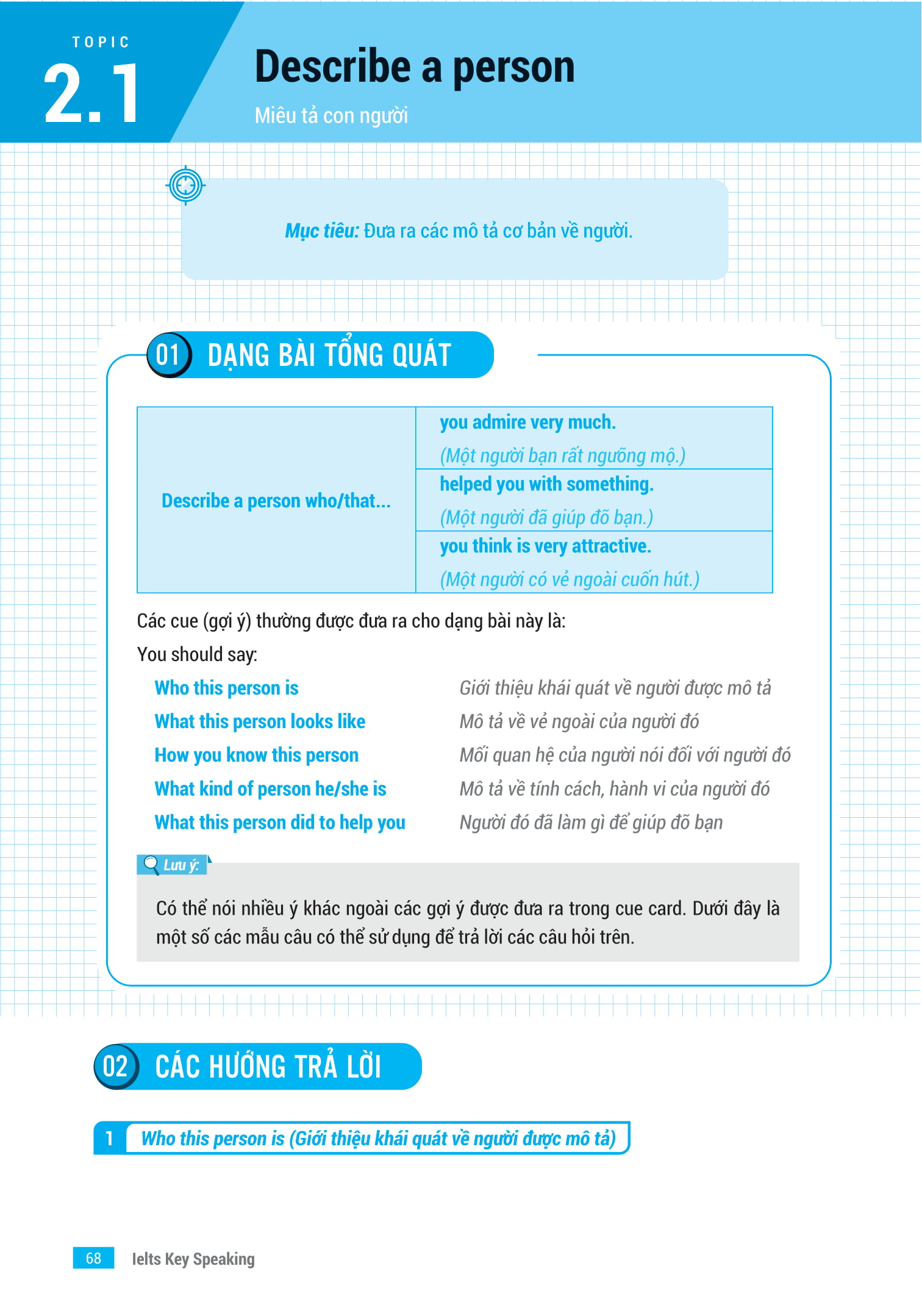 ielts key speaking - công thức học nhanh ielts - speaking part 1, 2, 3