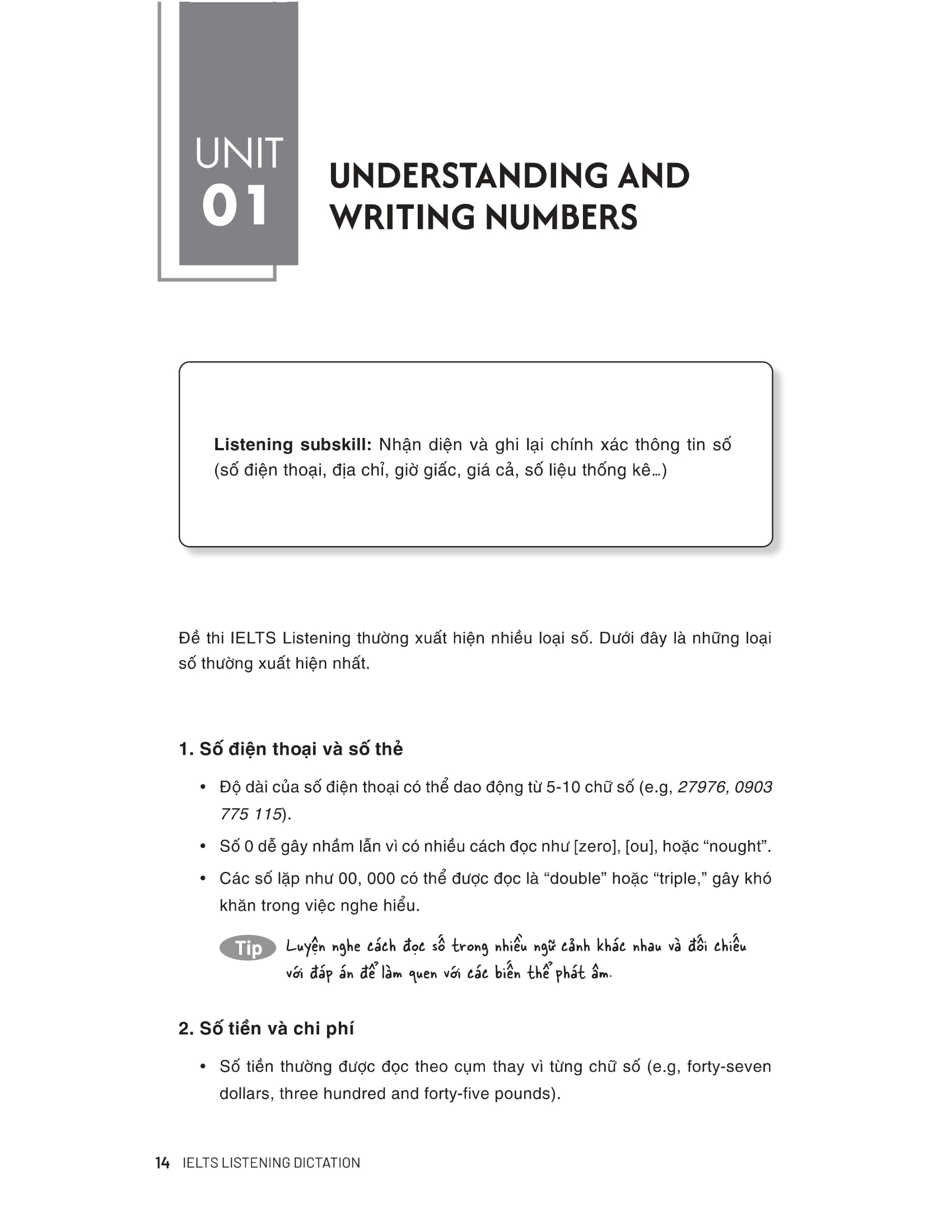 ielts listening dictation