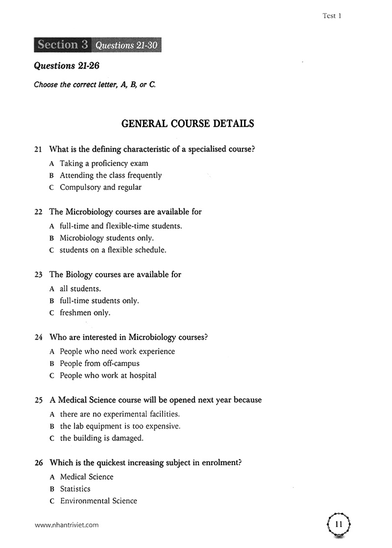 ielts listening recent actual test