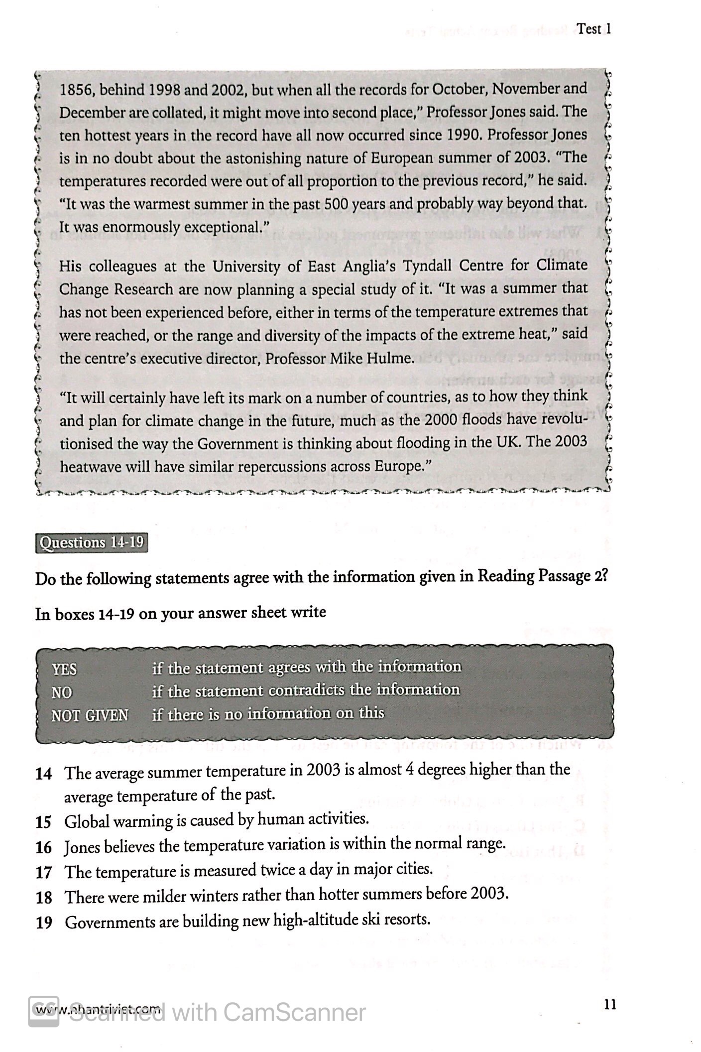 ielts reading recent actual tests