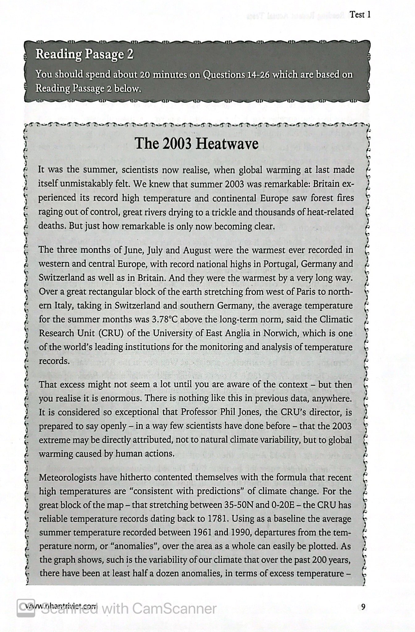 ielts reading recent actual tests