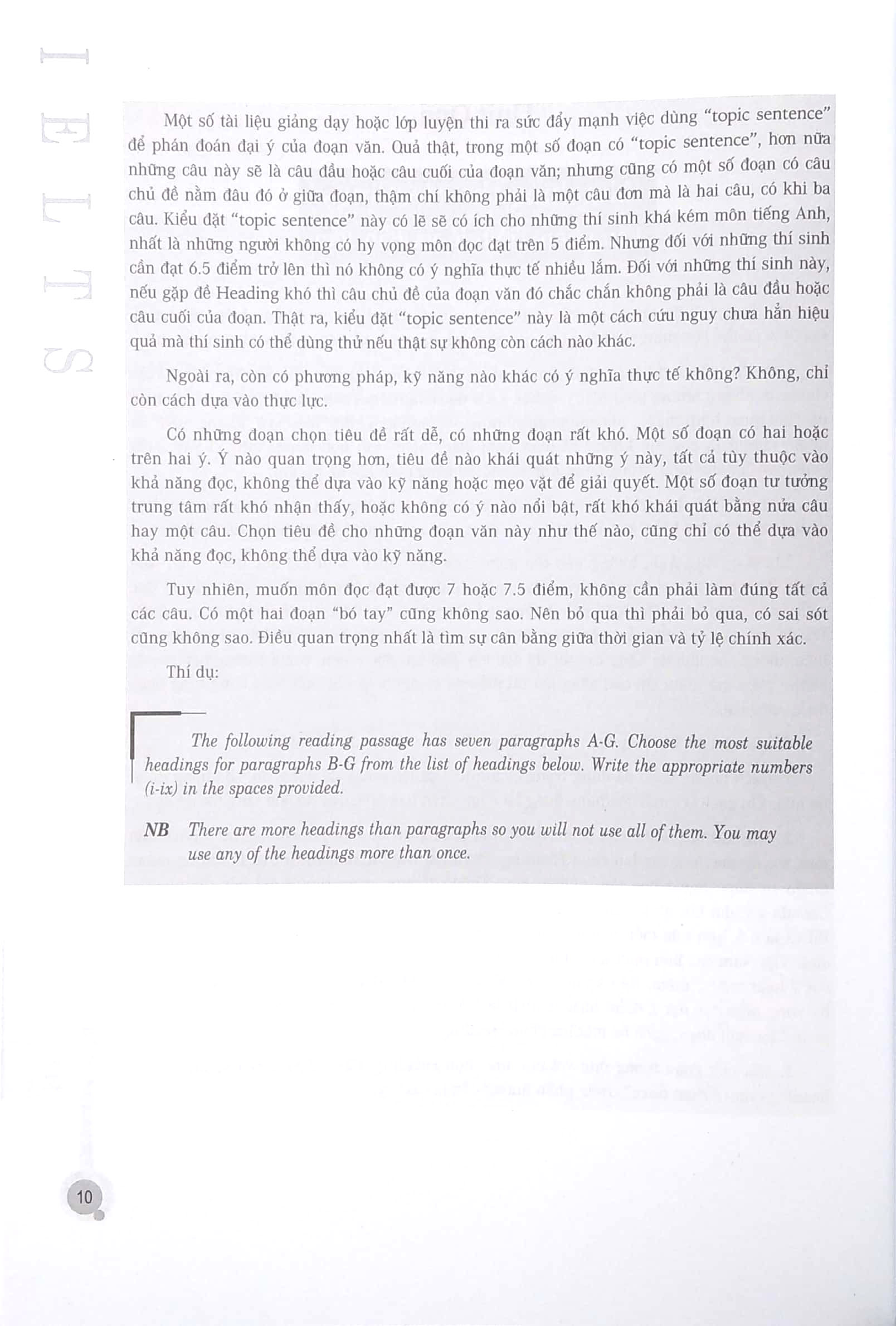 ielts reading strategies for the ielts test (tái bản 2024)