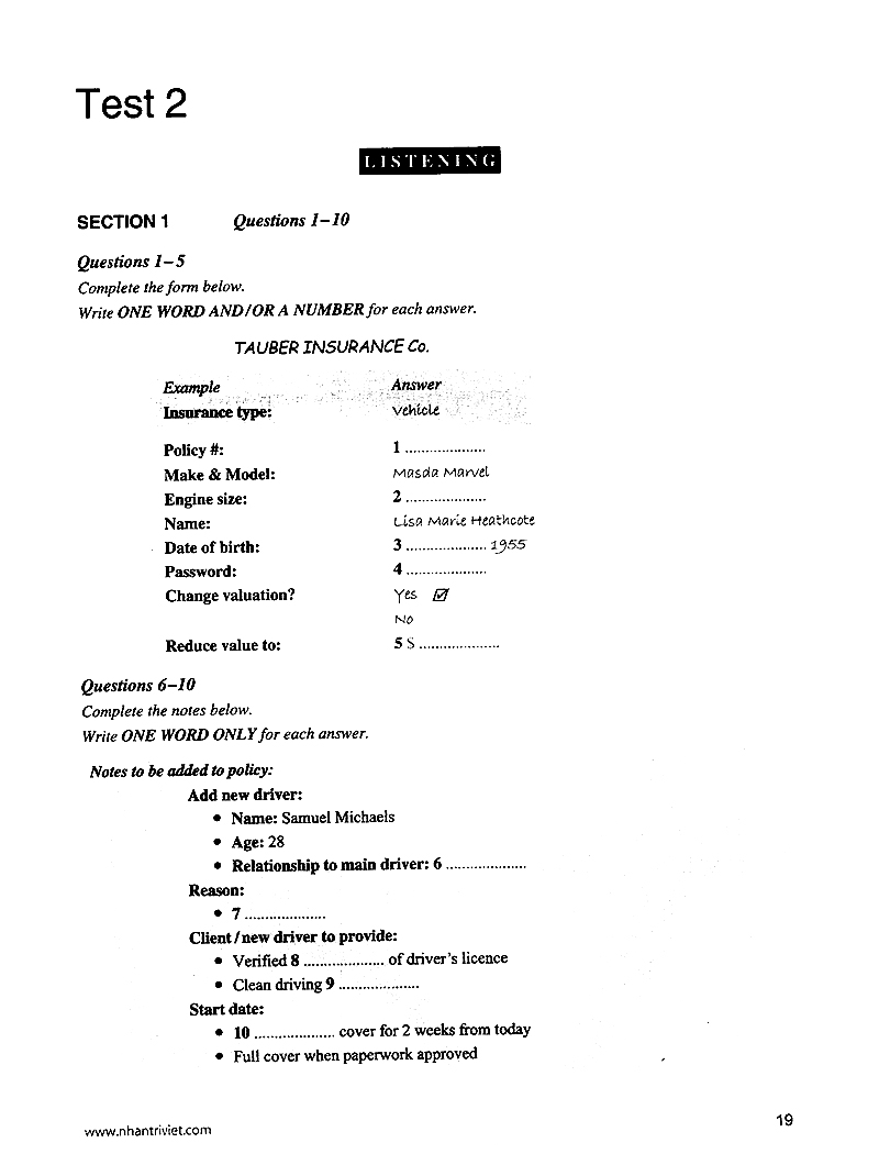ielts simuation test (cd)