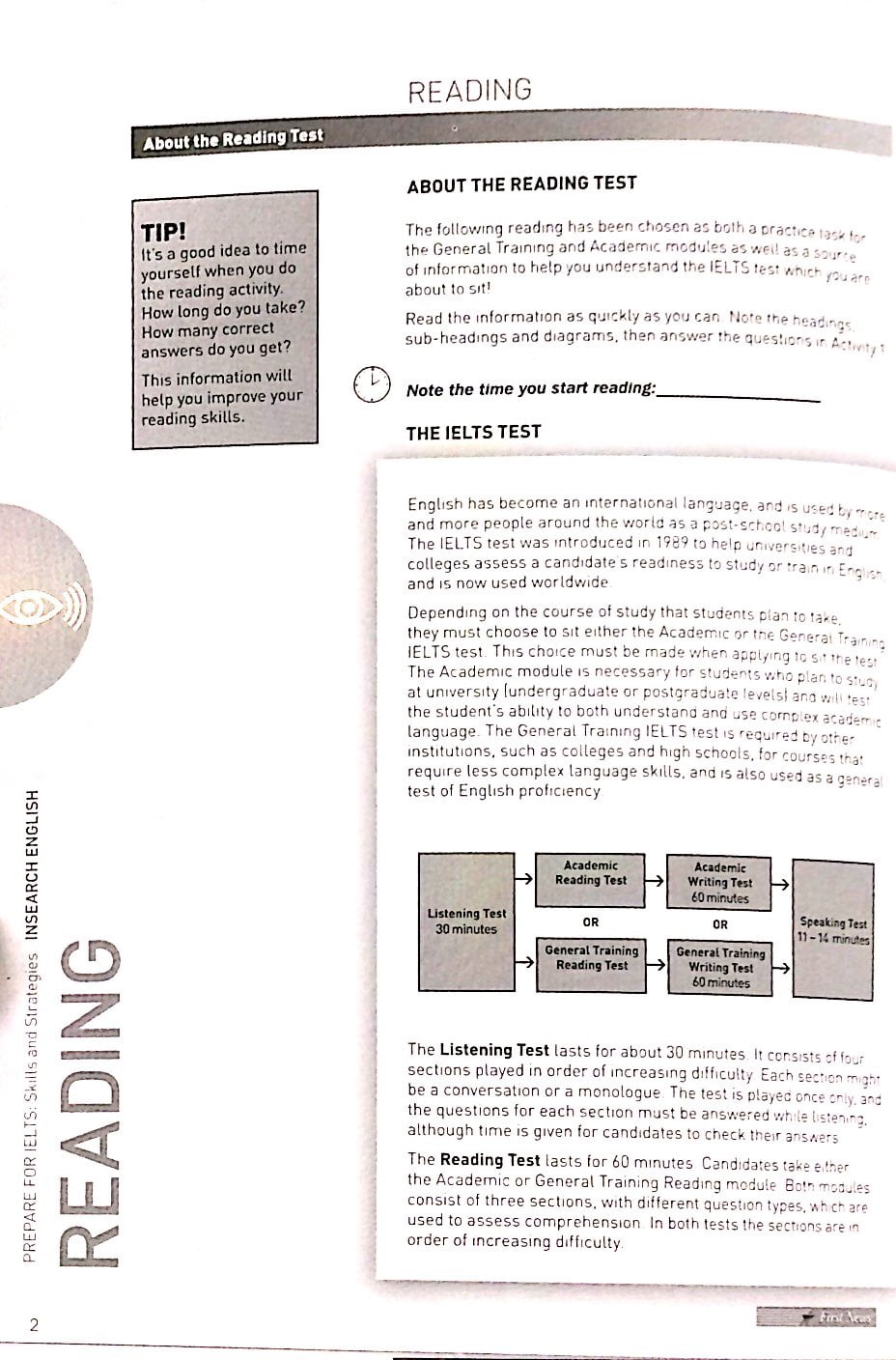 ielts skills reading & writing book two