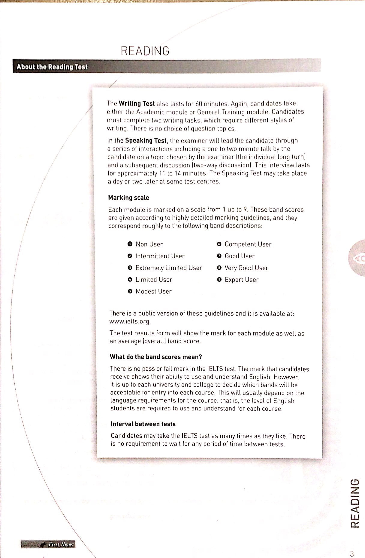 ielts skills reading & writing book two