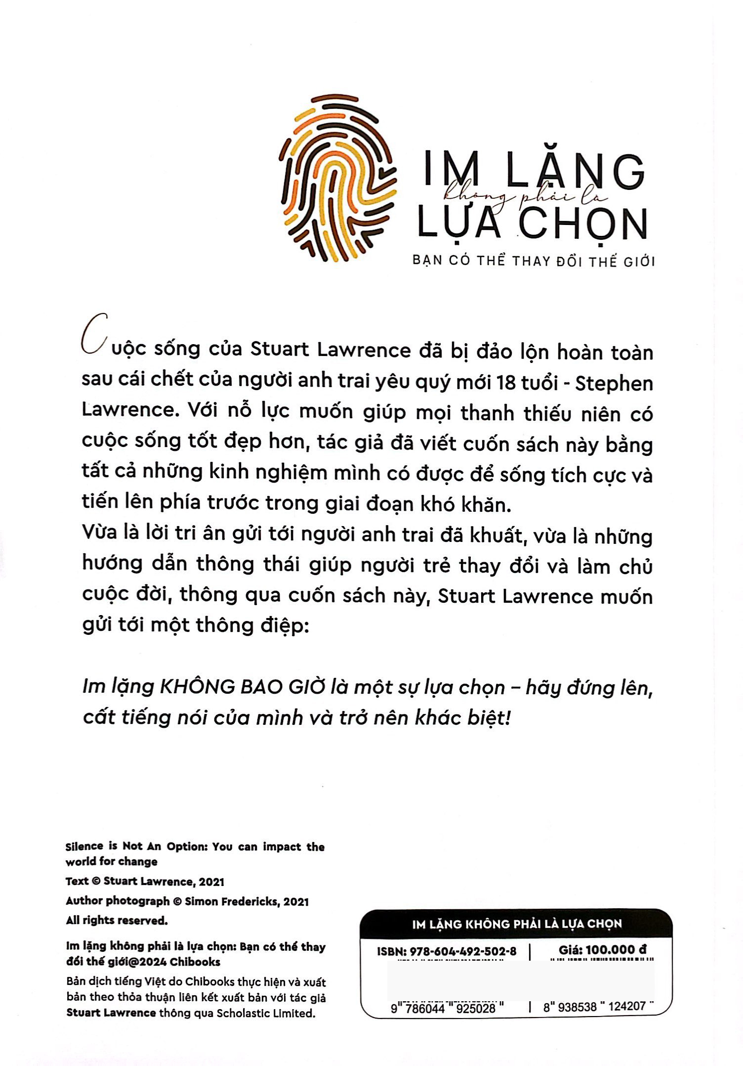 im lặng không phải là lựa chọn - bạn có thể thay đổi thế giới