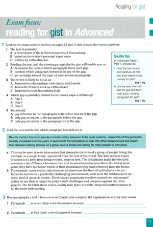 improve your skills: reading for advanced student's book with key & mpo pack