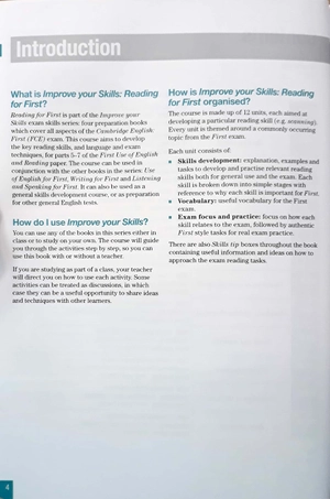 improve your skills: reading for first student's book with key & mpo pack