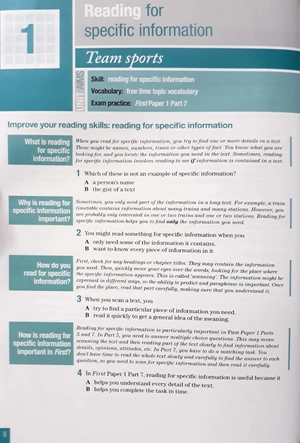 improve your skills: reading for first student's book with key & mpo pack