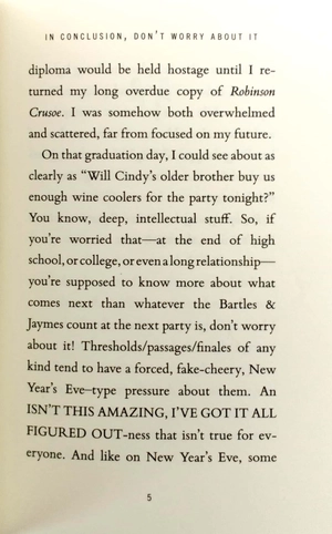 in conclusion, don't worry about it