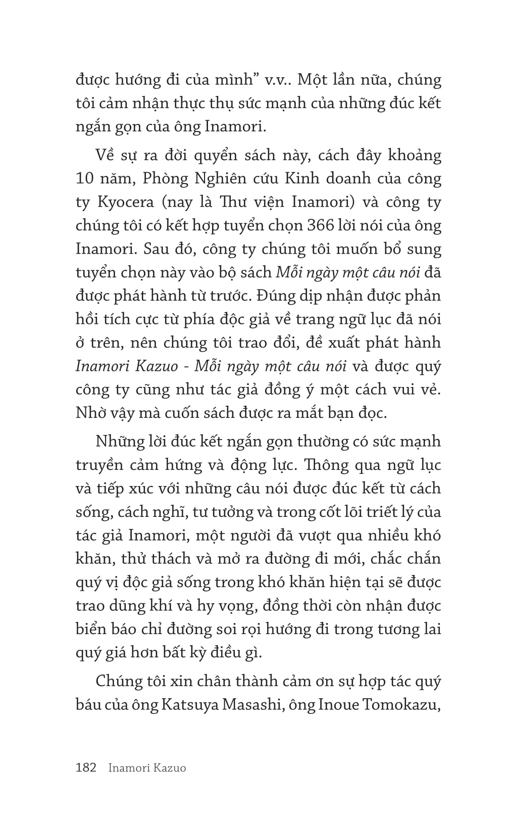 inamori kazuo mỗi ngày một câu nói nâng tầm vận mệnh