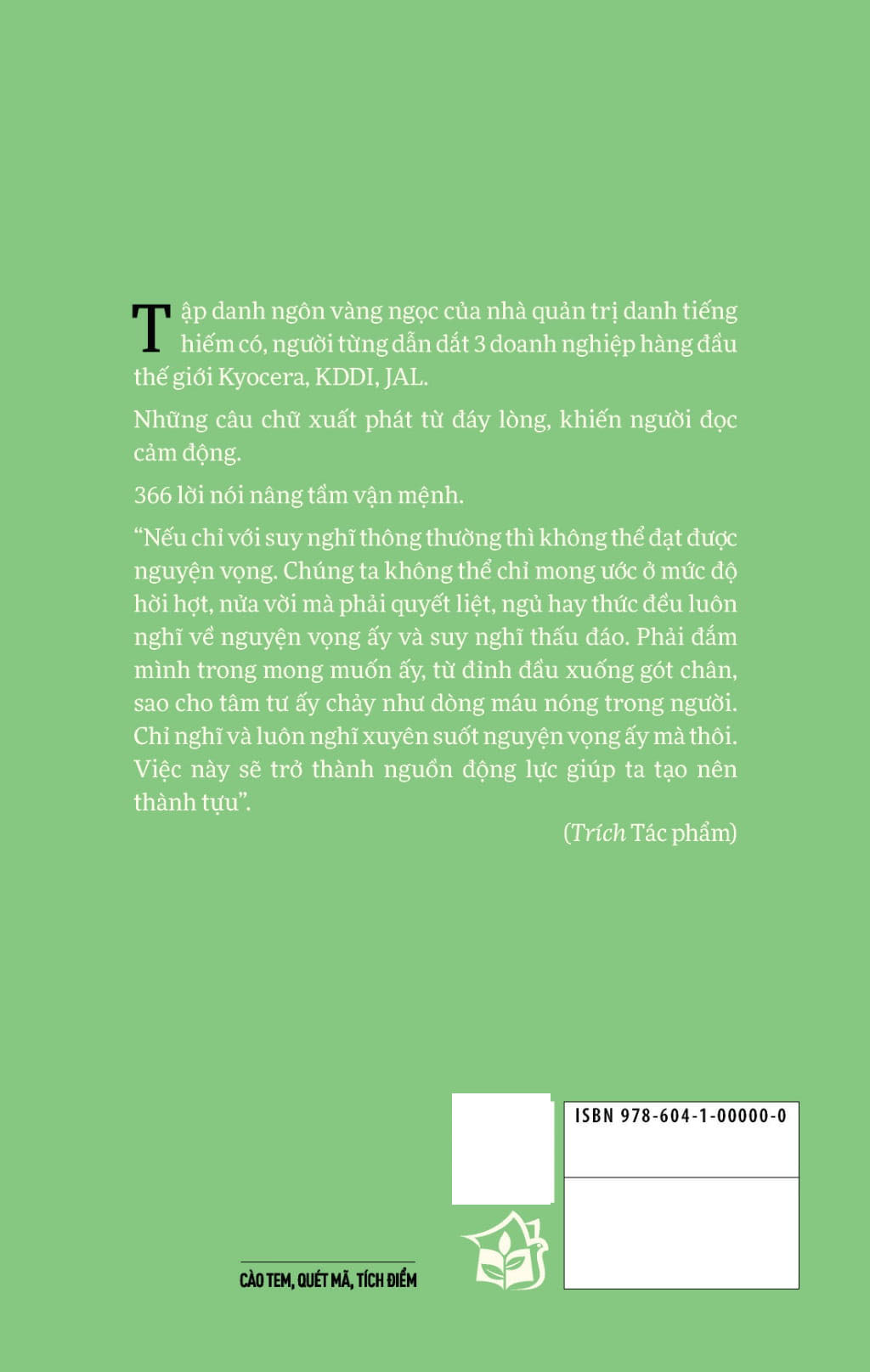 inamori kazuo mỗi ngày một câu nói nâng tầm vận mệnh