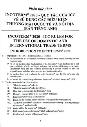 incoterms 2020 - quy tắc của icc về sử dụng các điều kiện thương mại quốc tế và nội địa (song ngữ anh việt)