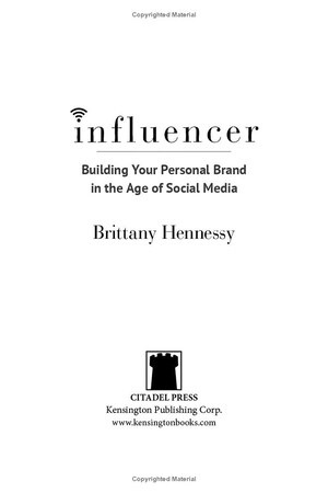 influencer - building your personal brand in the age of social media