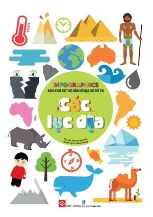 infographics - bách khoa tri thức bằng đồ họa cho trẻ em - các lục địa