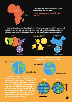 infographics - bách khoa tri thức bằng đồ họa cho trẻ em - các lục địa