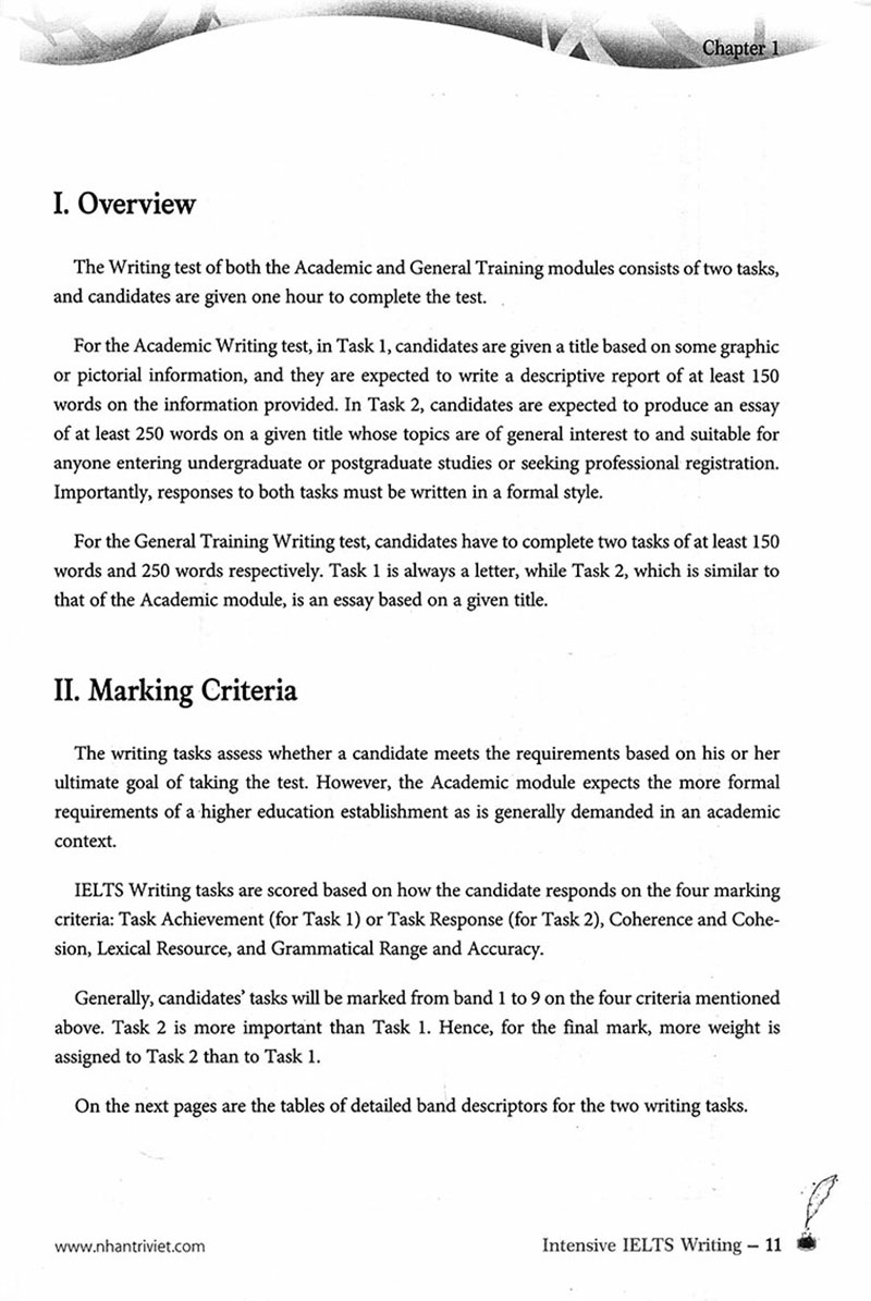 intensive ielts writing