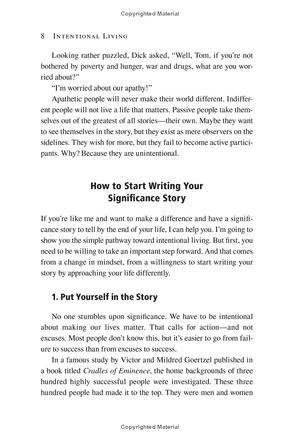 intentional living: choosing a life that matters