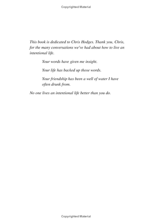 intentional living: choosing a life that matters