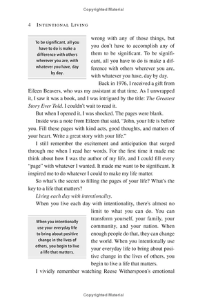 intentional living: choosing a life that matters