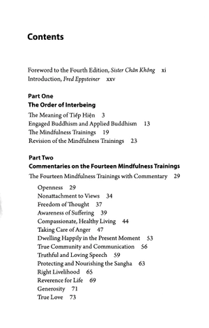 interbeing, 4th edition: the 14 mindfulness trainings of engaged buddhism