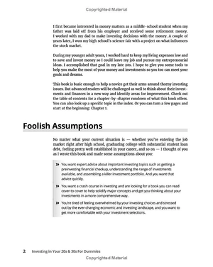 investing in your 20s & 30s for dummies - 3rd edition