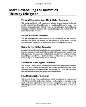 investing in your 20s & 30s for dummies - 3rd edition