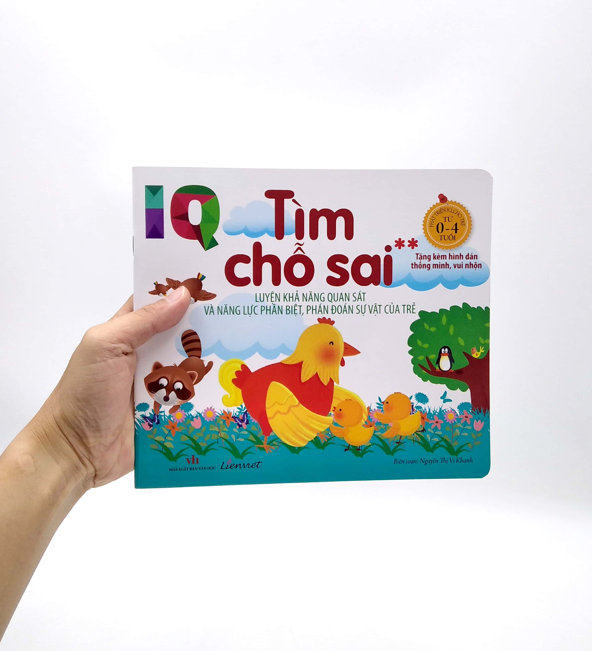 iq - tìm chỗ sai - luyện khả năng quan sát và năng lực phân biệt, phán đoán sự vật của trẻ - tặng kèm hình dán thông minh, vui nhộn