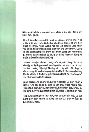 ít đi để được nhiều hơn - less is more