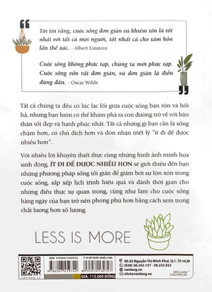 ít đi để được nhiều hơn - less is more