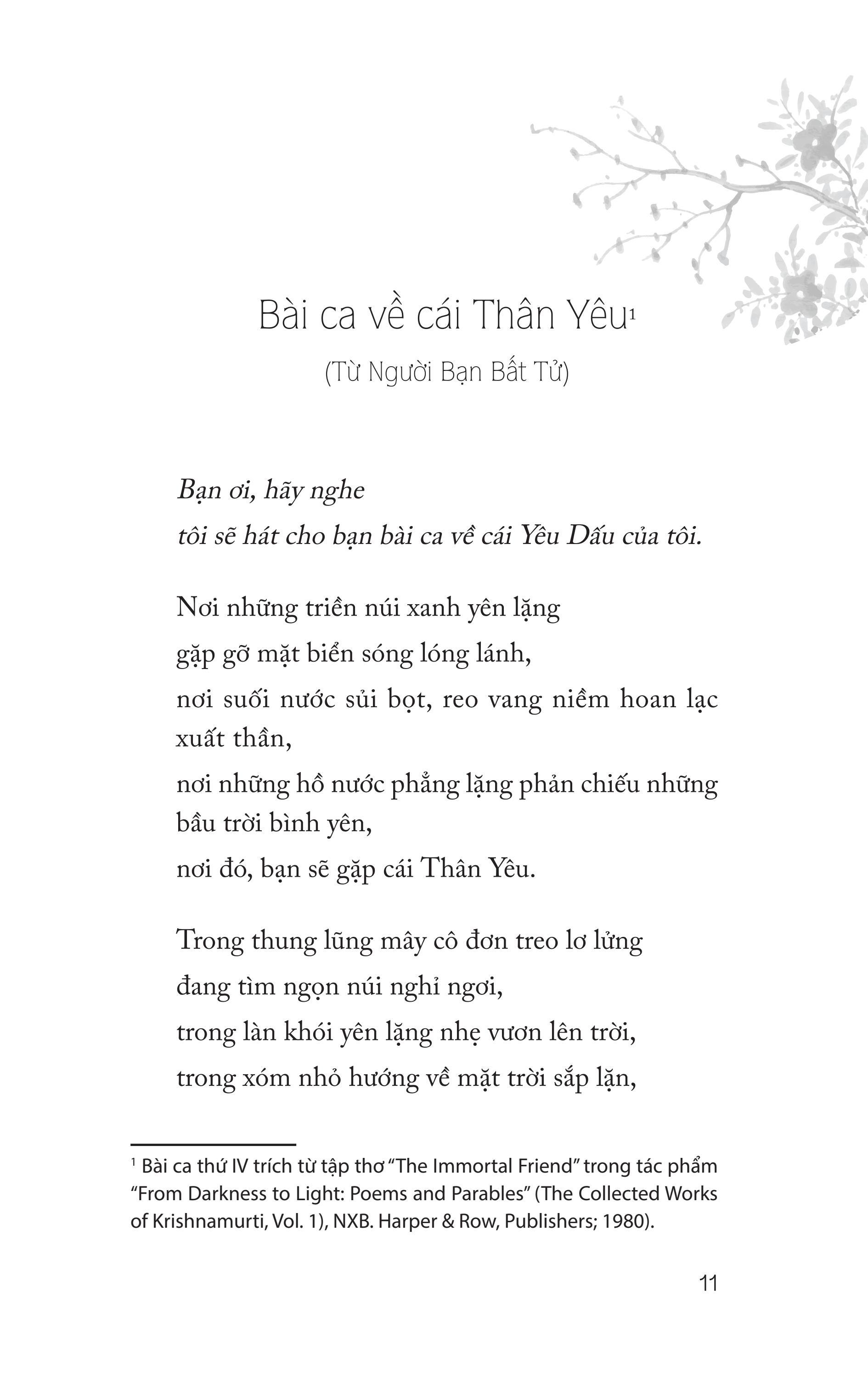 j. krishnamurti nói về tình yêu