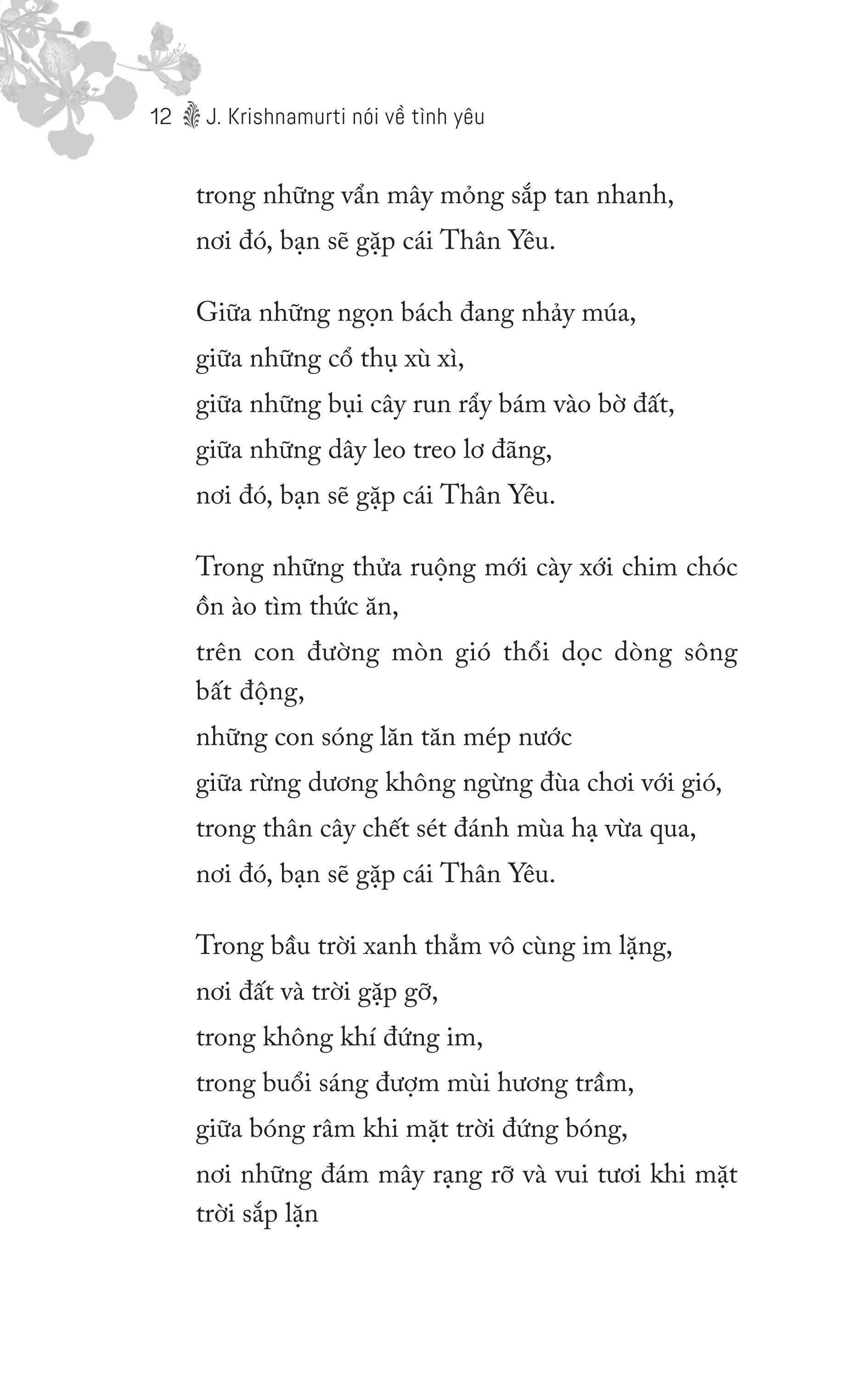 j. krishnamurti nói về tình yêu