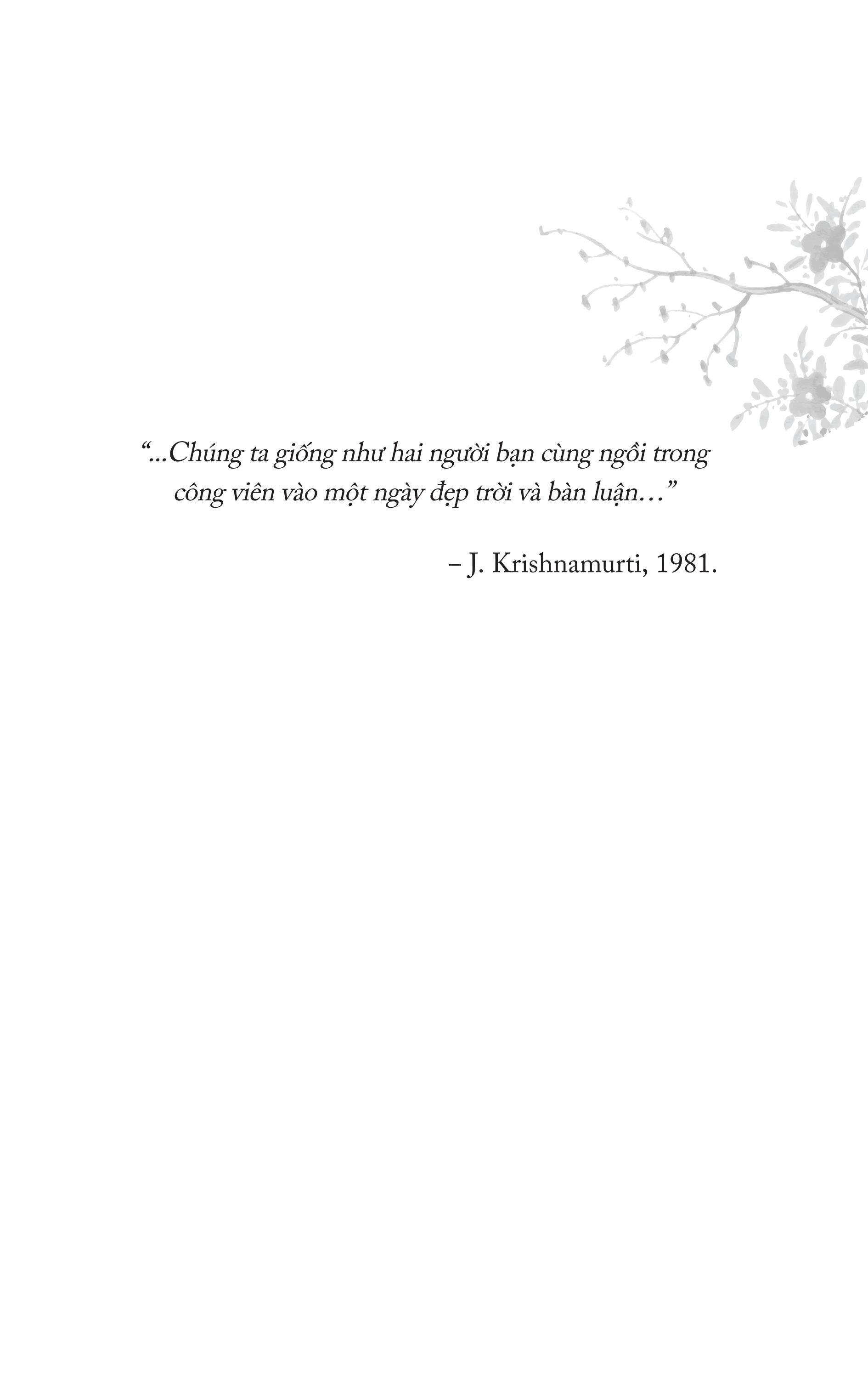j. krishnamurti nói về tình yêu